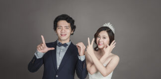 Chụp hình cưới phông trơn có đẹp không? Cần lưu ý điều gì? Chụp hình cưới phông trơn