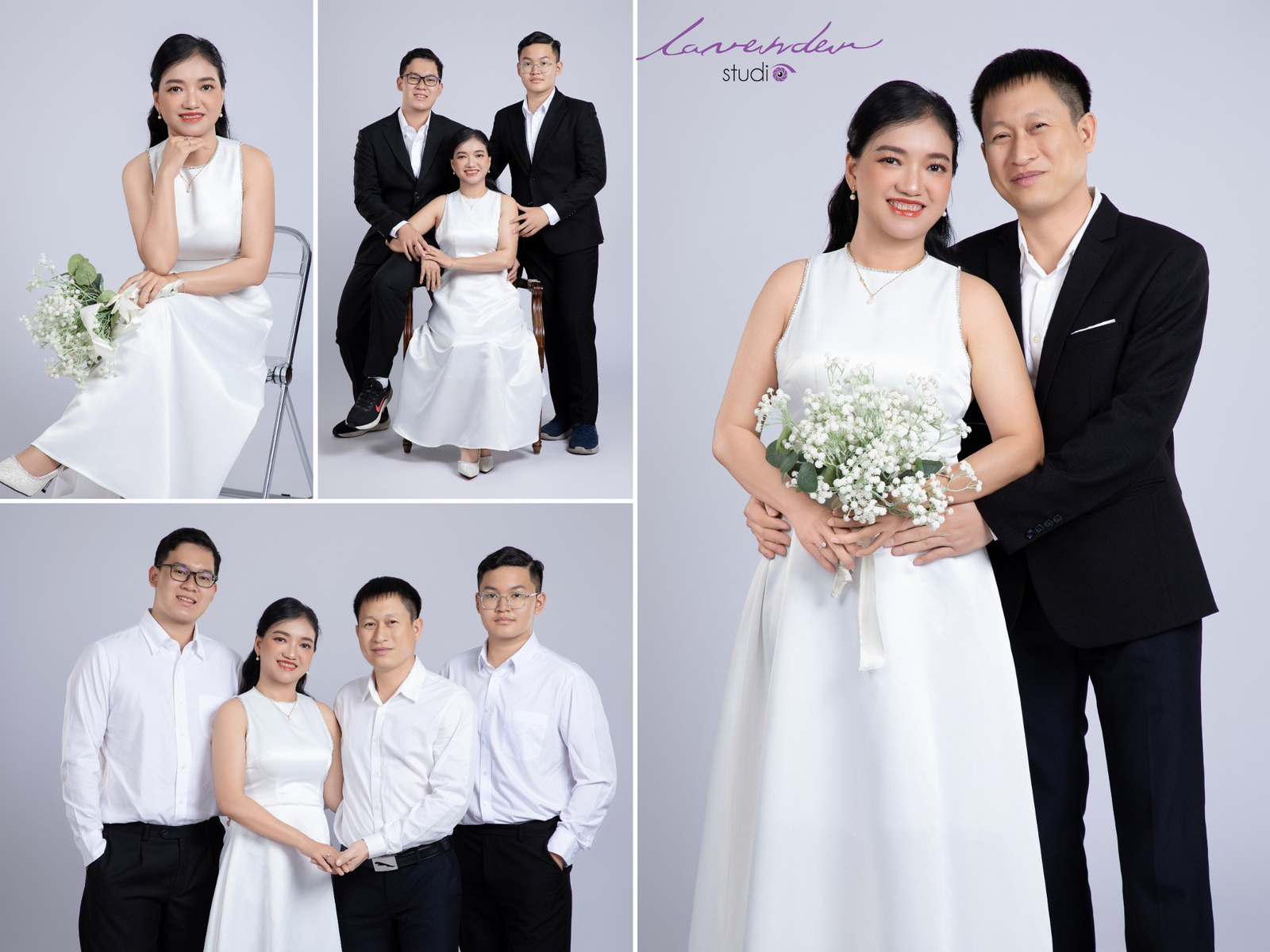 Chụp hình kỷ niệm gia đình tại Lavender Studio 