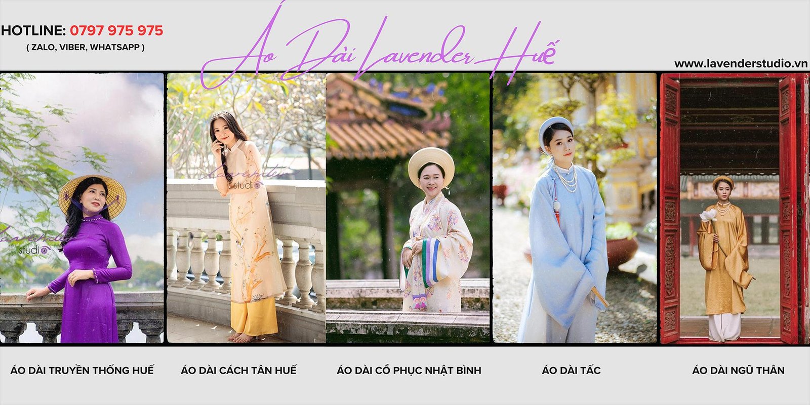 Giá thuê áo dài cổ phục chụp ảnh tại Lavender studio Huế