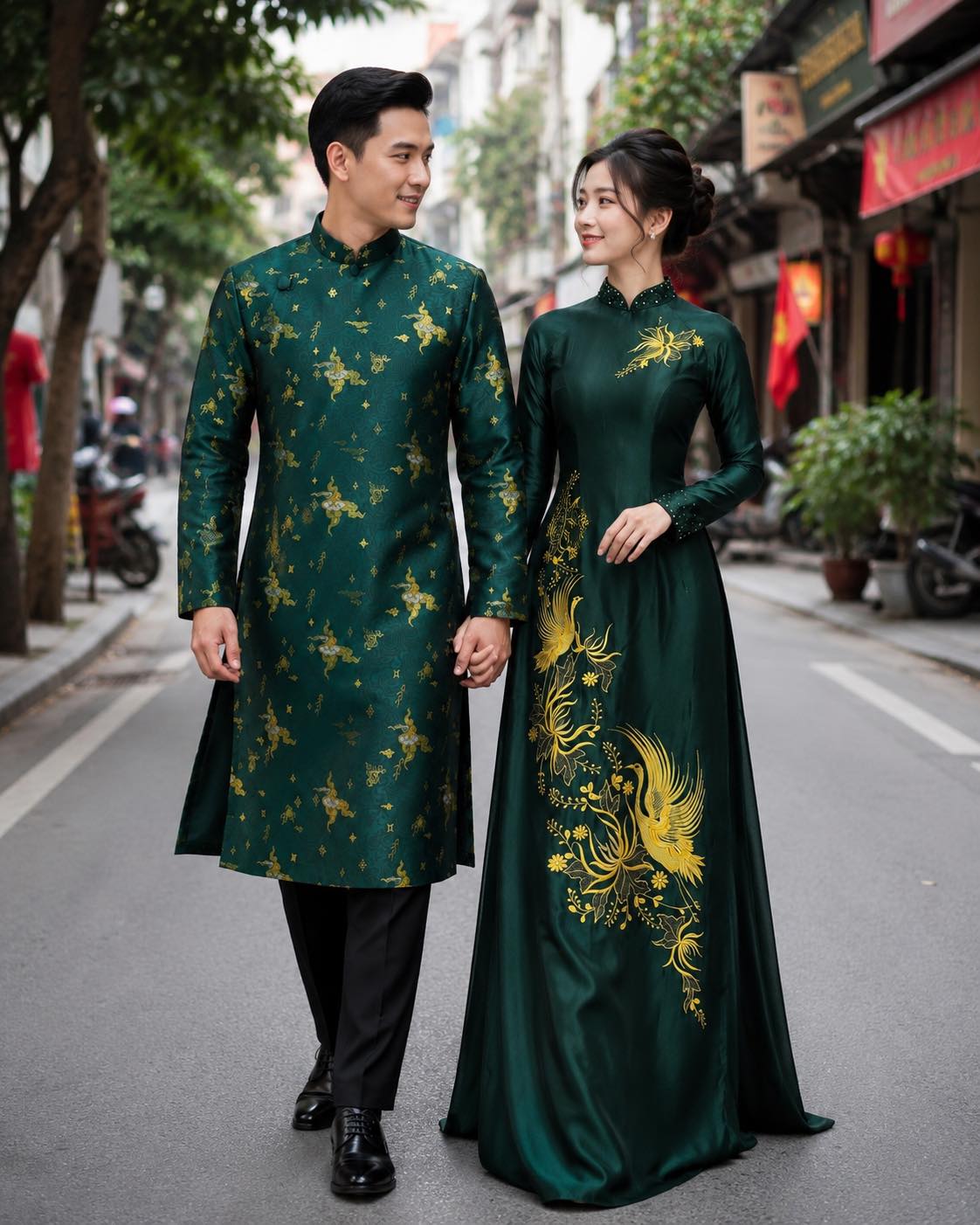 Chụp ảnh couple áo dài 2026 cho các cặp đôi yêu thích sự tối giản