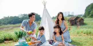 Concept chụp ảnh gia đình mùa hè đầy năng lượng và sắc màu