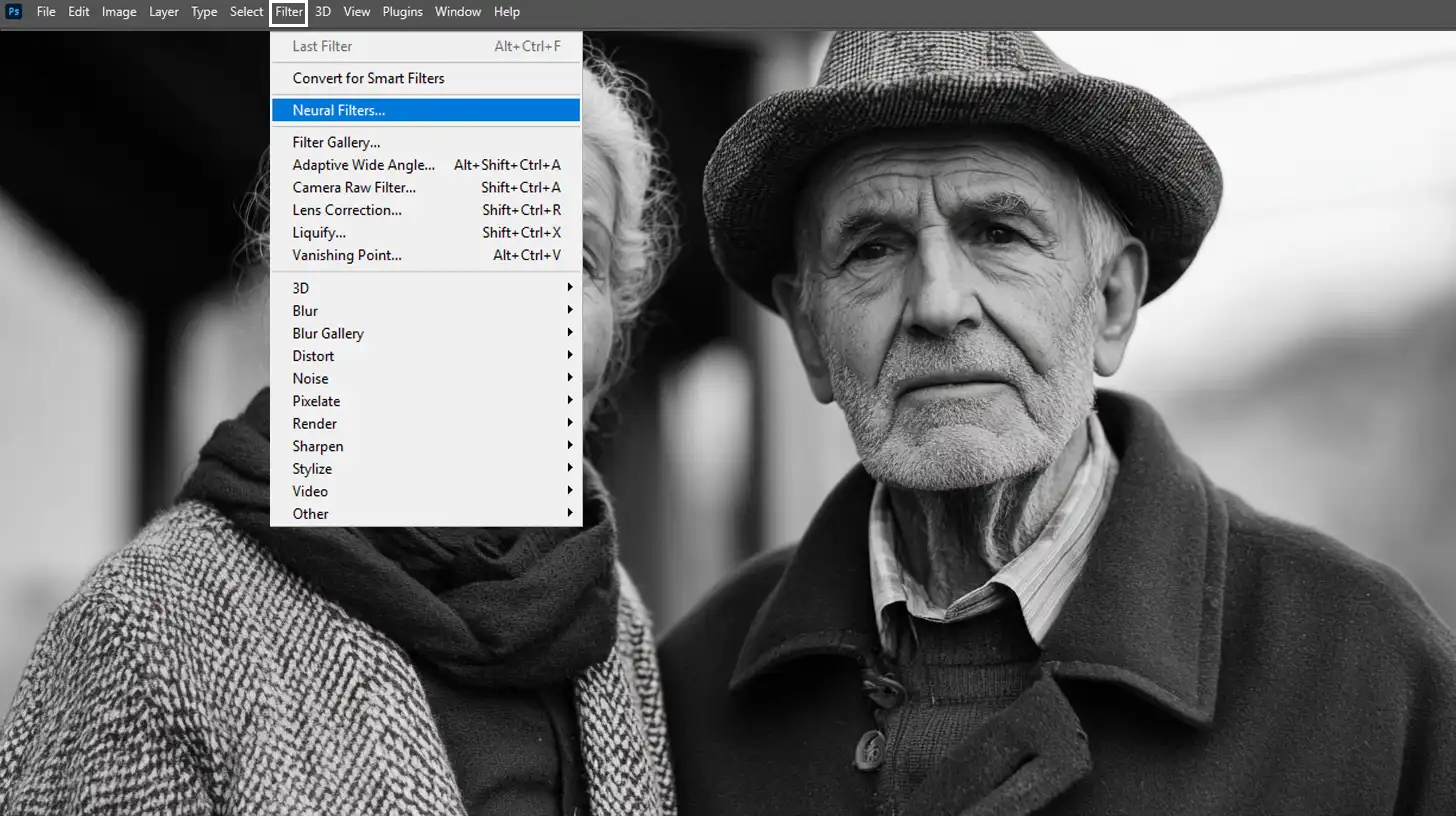 Phục chế ảnh cũ bằng Photoshop với Neural Filters AI (2)